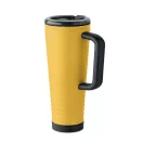 Cana de voiaj, Everestus, 2610E18475, 700 ml, Ø10x25 cm, Otel inoxidabil, Galben