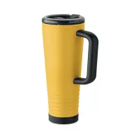   Cana de voiaj, Everestus, 2610E18475, 700 ml, Ø10x25 cm, Otel inoxidabil, Galben