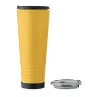   Cana de voiaj, Everestus, 2610E18475, 700 ml, Ø10x25 cm, Otel inoxidabil, Galben