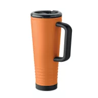   Cana de voiaj, Everestus, 2610E18477, 700 ml, Ø10x25 cm, Otel inoxidabil, Portocaliu