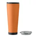 Cana de voiaj, Everestus, 2610E18477, 700 ml, Ø10x25 cm, Otel inoxidabil, Portocaliu