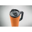 Cana de voiaj, Everestus, 2610E18477, 700 ml, Ø10x25 cm, Otel inoxidabil, Portocaliu