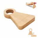 Suport sticla cu desfacator, Everestus, 2610E17955, 9.5x13.5x1.8 cm, Bambus, Natur