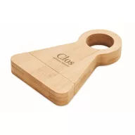   Suport sticla cu desfacator, Everestus, 2610E17955, 9.5x13.5x1.8 cm, Bambus, Natur
