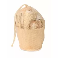   Set cadou pentru baie, Everestus, 2610E18538, 12.5x13x11.8 cm, Lemn, Poliester, Natur