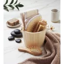 Set cadou pentru baie, Everestus, 2610E18538, 12.5x13x11.8 cm, Lemn, Poliester, Natur