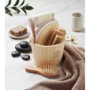 Set cadou pentru baie, Everestus, 2610E18538, 12.5x13x11.8 cm, Lemn, Poliester, Natur