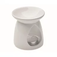   Set arzator aroma de vanilie, Everestus, 2610E17947, 8.3x9.2 cm, Ceramica, Alb