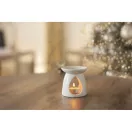 Set arzator aroma de vanilie, Everestus, 2610E17947, 8.3x9.2 cm, Ceramica, Alb