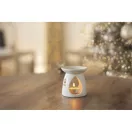 Set arzator aroma de vanilie, Everestus, 2610E17947, 8.3x9.2 cm, Ceramica, Alb