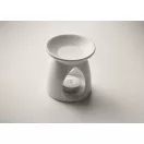 Set arzator aroma de vanilie, Everestus, 2610E17947, 8.3x9.2 cm, Ceramica, Alb