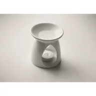   Set arzator aroma de vanilie, Everestus, 2610E17947, 8.3x9.2 cm, Ceramica, Alb