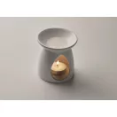 Set arzator aroma de vanilie, Everestus, 2610E17947, 8.3x9.2 cm, Ceramica, Alb