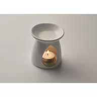   Set arzator aroma de vanilie, Everestus, 2610E17947, 8.3x9.2 cm, Ceramica, Alb