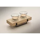 Suport lumanare, Everestus, 2610E17558, 19x7.8x2.5 cm, Lemn, Natur