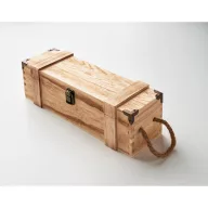   Cutie sticla vin, Everestus, 2610E17952, 11.5x 10.5x35 cm, Lemn, Natur