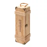   Cutie sticla vin, Everestus, 2610E17952, 11.5x 10.5x35 cm, Lemn, Natur