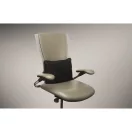 Perna ergonomica pentru sustinerea spatelui, Everestus, 2610E18255, 38x25x12 cm, Microfibra, Negru