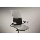 Perna ergonomica pentru sustinerea spatelui, Everestus, 2610E18255, 38x25x12 cm, Microfibra, Negru