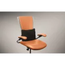Perna ergonomica pentru sustinerea spatelui, Everestus, 2610E18255, 38x25x12 cm, Microfibra, Negru