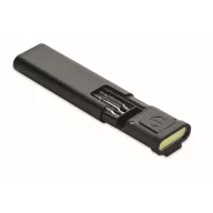   Lanterna COB cu set surubelnite, Everestus, 2610E18564, 10.6x3.3x1.85 cm, Aluminiu, Negru