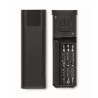   Lanterna COB cu set surubelnite, Everestus, 2610E18564, 10.6x3.3x1.85 cm, Aluminiu, Negru