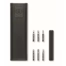 Lanterna COB cu set surubelnite, Everestus, 2610E18564, 10.6x3.3x1.85 cm, Aluminiu, Negru