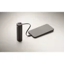 Powerbank Everestus, 2610E18003, 5000 mAh, 20 W, USB-A, USB-C, 2.8x2.8x18.5 cm, Aluminiu, Negru