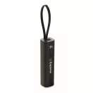 Powerbank Everestus, 2610E18003, 5000 mAh, 20 W, USB-A, USB-C, 2.8x2.8x18.5 cm, Aluminiu, Negru