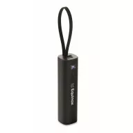   Powerbank Everestus, 2610E18003, 5000 mAh, 20 W, USB-A, USB-C, 2.8x2.8x18.5 cm, Aluminiu, Negru
