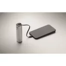 Powerbank Everestus, 2610E18002, 5000 mAh, 20 W, USB-A, USB-C, 2.8x2.8x18.5 cm, Aluminiu, Argintiu mat