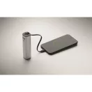 Powerbank Everestus, 2610E18002, 5000 mAh, 20 W, USB-A, USB-C, 2.8x2.8x18.5 cm, Aluminiu, Argintiu mat