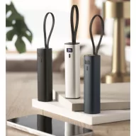   Powerbank Everestus, 2610E18002, 5000 mAh, 20 W, USB-A, USB-C, 2.8x2.8x18.5 cm, Aluminiu, Argintiu mat