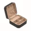 Cutie de bijuterii de calatorie, Everestus, 2610E18532, 9.7x9.7x4.7 cm, Poliuretan, Negru