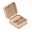 Cutie de bijuterii de calatorie, Everestus, 2610E18531, 9.7x9.7x4.7 cm, Poliuretan, Bej