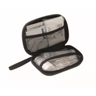   Kit mini trusa prim ajutor, unealta multifunctionala si radio de urgenta, Everestus, 2610E19392, 23x12x20 cm, Poliester, Negru
