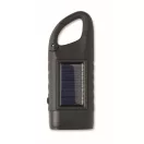Lanterna solara cu dinam, Everestus, 2610E18562, 13.3x5x3 cm, ABS, Negru