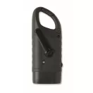 Lanterna solara cu dinam, Everestus, 2610E18562, 13.3x5x3 cm, ABS, Negru