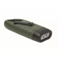   Lanterna solara cu dinam, Everestus, 2610E18563, 13.5x5x3 cm, ABS, Verde inchis