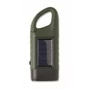 Lanterna solara cu dinam, Everestus, 2610E18563, 13.5x5x3 cm, ABS, Verde inchis