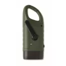 Lanterna solara cu dinam, Everestus, 2610E18563, 13.5x5x3 cm, ABS, Verde inchis