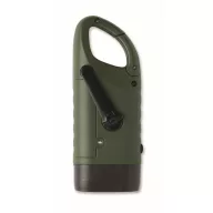   Lanterna solara cu dinam, Everestus, 2610E18563, 13.5x5x3 cm, ABS, Verde inchis