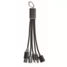 Cablu de incarcare, Everestus, 2610E17633, 20 cm, Aluminiu, Negru