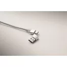 Cablu de incarcare, Everestus, 2610E17632, 20 cm, Aluminiu, Argintiu