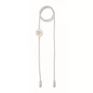 Cablu de incarcare, Everestus, 2610E17616, 60 W, 100 cm, Aluminiu, Alb
