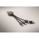 Set cadou pix, breloc si cablu de incarcare 2-in-1, Everestus, 2610E18942, 21.5x10x3 cm, ABS, Negru