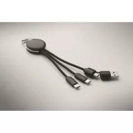   Set cadou pix, breloc si cablu de incarcare 2-in-1, Everestus, 2610E18942, 21.5x10x3 cm, ABS, Negru