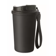   Cana de voiaj, Everestus, 2610E18505, 400 ml, Ø8.6x16 cm, Otel inoxidabil, Negru