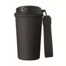 Cana de voiaj, Everestus, 2610E18505, 400 ml, Ø8.6x16 cm, Otel inoxidabil, Negru
