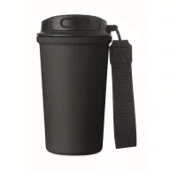   Cana de voiaj, Everestus, 2610E18505, 400 ml, Ø8.6x16 cm, Otel inoxidabil, Negru